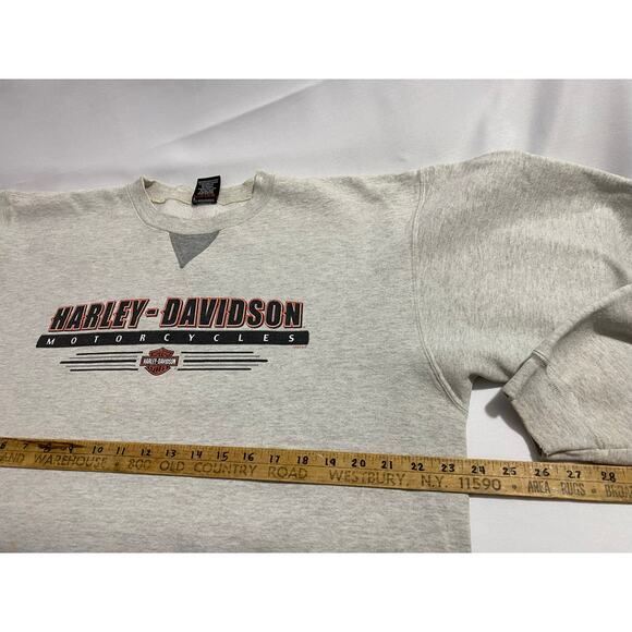 Harley-Davidson Sweatshirt 2000 Gray XL Motorcycle Logo Vintage Crew Pullover - Picture 16 of 16